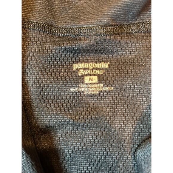 PATAGONIA Black Capilene 1/4 Zip Pullover Baselayer Thermal Shirt Men's MEDIUM - Picture 7 of 9